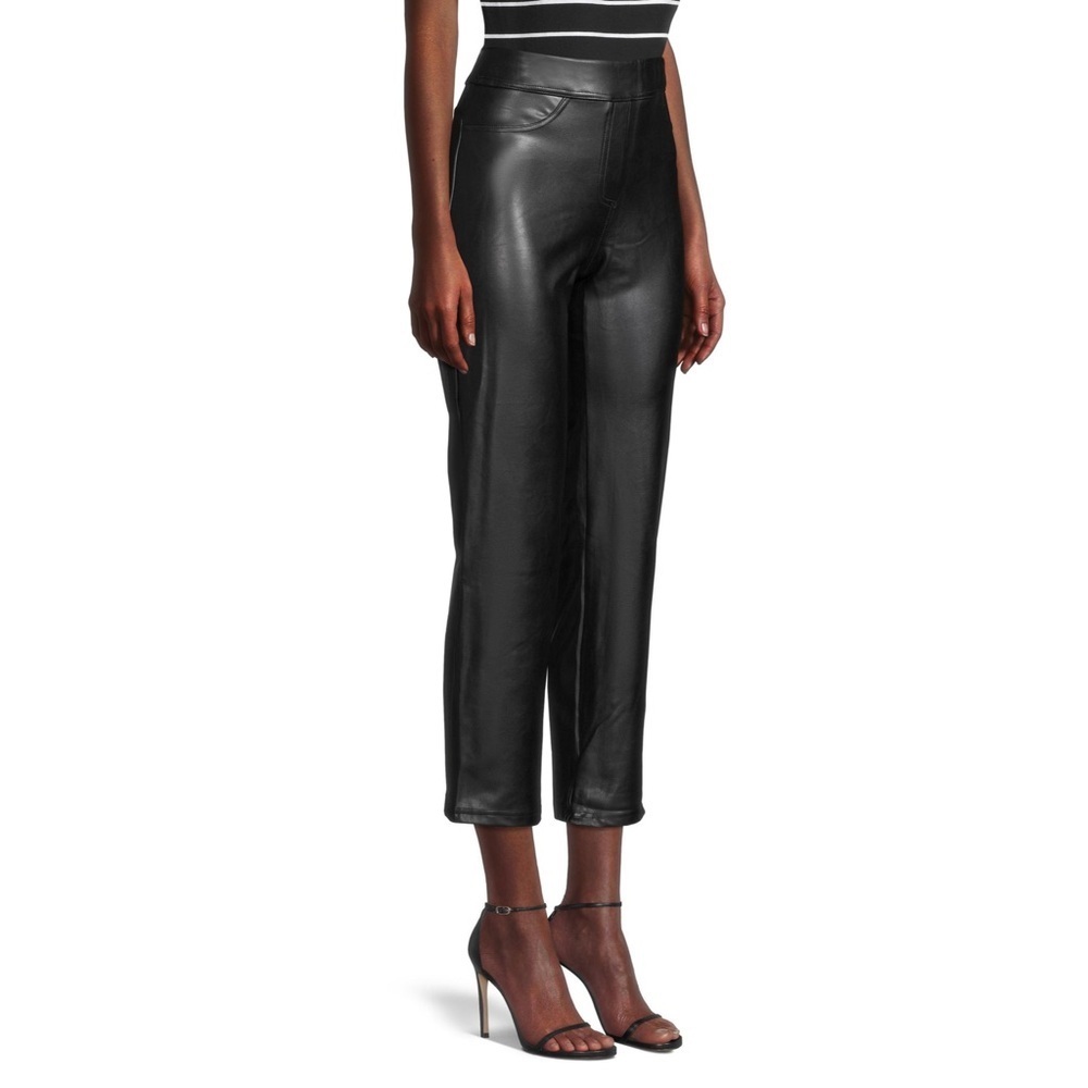 NEW Laundry by Shelli Segal Pull-On Faux Leather Pant Black - Picture 2 of 4